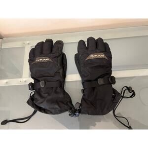 Dakine adult mens gloves medium black leather palm ski snowboard snow winter